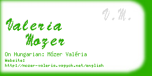 valeria mozer business card